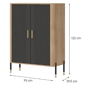Obrazek komoda Dante Dt11 Dąb Cremona/Antracyt