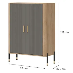 Obrazek komoda Dante Dt11 Dąb Cremona/Szary