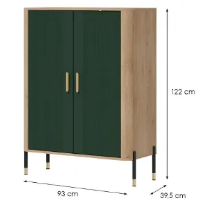 Obrazek komoda Dante Dt11 Dąb Cremona/Zielony