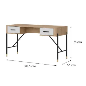 Obrazek Biurko Dante Dt23 Dąb Cremona/Biały