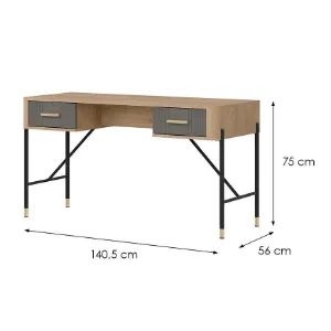 Obrazek Biurko Dante Dt23 Dąb Cremona/Szary