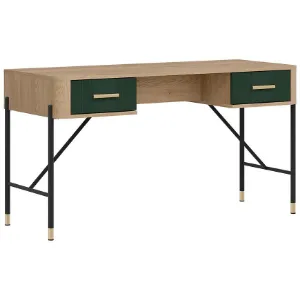 Obrazek Biurko Dante Dt23 Dąb Cremona/Zielony