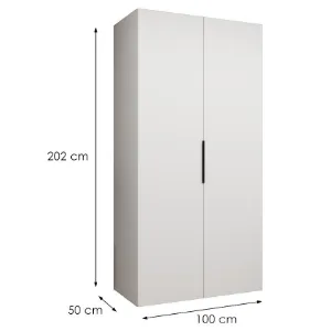 Obrazek Szafa Marbella I 100 biały/czarny