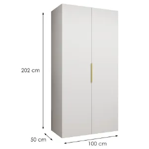 Obrazek Szafa Marbella I 100 biały/złoty