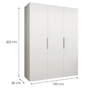 Obrazek Szafa Marbella I 150 biały/srebrny