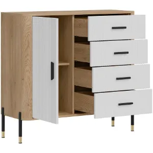 Obrazek Komoda Dante Dt08 Dąb Cremona/Biały