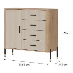 Obrazek Komoda Dante Dt08 Dąb Cremona/Kaszmir