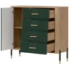 Obrazek Komoda Dante Dt08 Dąb Cremona/Zielony
