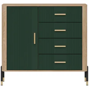 Obrazek Komoda Dante Dt08 Dąb Cremona/Zielony