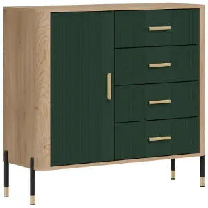 Obrazek Komoda Dante Dt08 Dąb Cremona/Zielony