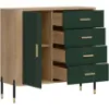 Obrazek Komoda Dante Dt08 Dąb Cremona/Zielony