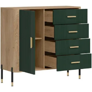 Obrazek Komoda Dante Dt08 Dąb Cremona/Zielony