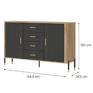 Obrazek Komoda Dante Dt09 Dąb Cremona/Antracyt