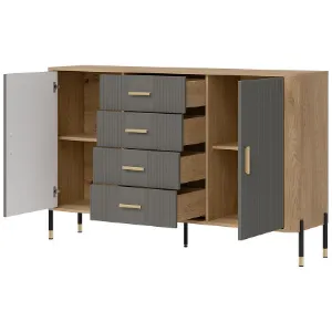 Obrazek Komoda Dante Dt09 Dąb Cremona/Szary