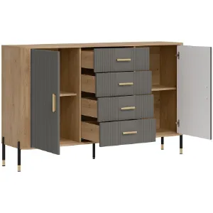 Obrazek Komoda Dante Dt09 Dąb Cremona/Szary