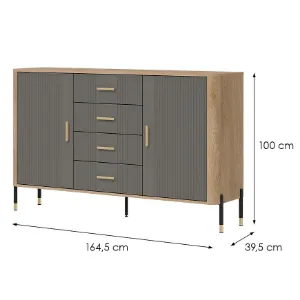 Obrazek Komoda Dante Dt09 Dąb Cremona/Szary