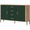 Obrazek Komoda Dante Dt09 Dąb Cremona/Zielony