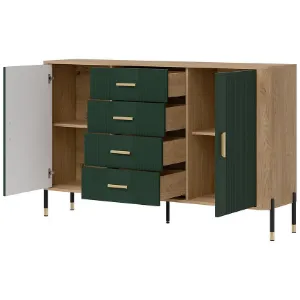 Obrazek Komoda Dante Dt09 Dąb Cremona/Zielony