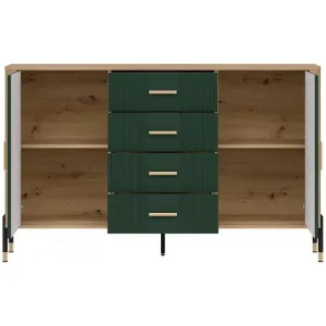 Obrazek Komoda Dante Dt09 Dąb Cremona/Zielony