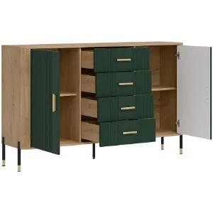 Obrazek Komoda Dante Dt09 Dąb Cremona/Zielony