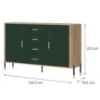 Obrazek Komoda Dante Dt09 Dąb Cremona/Zielony