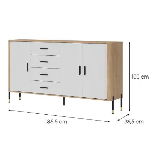 Obrazek Komoda Dante Dt10 Dąb Cremona/Biały