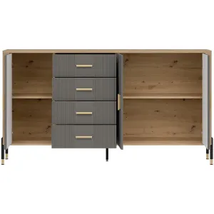 Obrazek Komoda Dante Dt10 Dąb Cremona/Szary