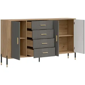 Obrazek Komoda Dante Dt10 Dąb Cremona/Szary