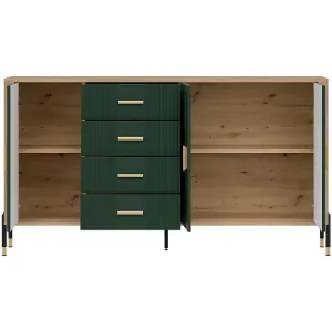 Obrazek Komoda Dante Dt10 Dąb Cremona/Zielony