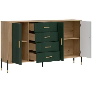 Obrazek Komoda Dante Dt10 Dąb Cremona/Zielony