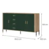 Obrazek Komoda Dante Dt10 Dąb Cremona/Zielony