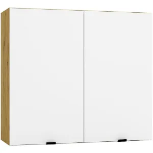 Obrazek Szafka Kuchenna Cosmo Gianna W80 Biała Alaska/Dąb Artisan