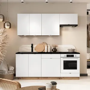 Obrazek Szafka Kuchenna Cosmo Gianna W80 Biała Alaska/Dąb Artisan