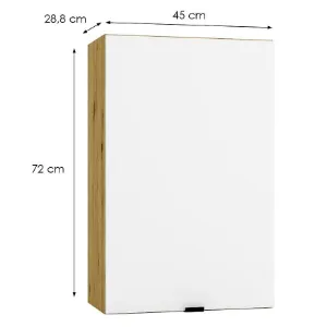 Obrazek Szafka Kuchenna Cosmo Gianna W45 P/L Biała Alaska/Dąb Artisan