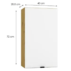 Obrazek Szafka Kuchenna Cosmo Gianna W40 P/L Biała Alaska/Dąb Artisan