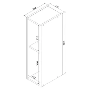 Obrazek Szafka Kuchenna Cosmo Gianna Wo20 Biała Alaska/Dąb Artisan