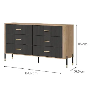 Obrazek Komoda Dante Dt05  Dąb Cremona/Antracyt