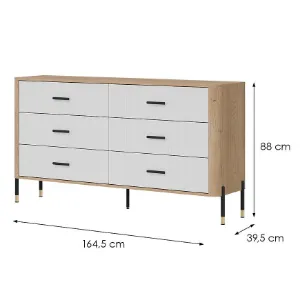 Obrazek Komoda Dante Dt05  Dąb Cremona/Biały