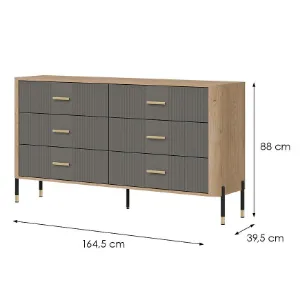 Obrazek Komoda Dante Dt05  Dąb Cremona/Szary