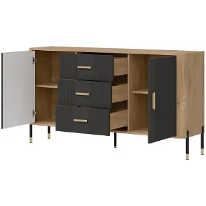 Obrazek Komoda Dante Dt06 Dąb Cremona/Antracyt