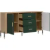 Obrazek Komoda Dante Dt06 Dąb Cremona/Zielony