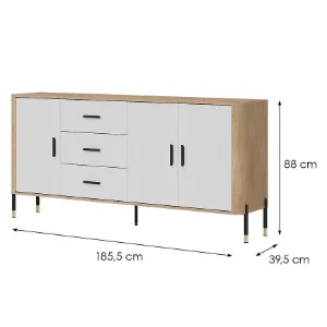 Obrazek Komoda Dante Dt07 Dąb Cremona/Biały