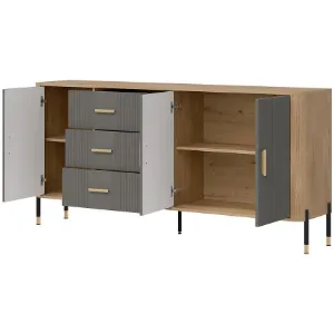 Obrazek Komoda Dante Dt07 Dąb Cremona/Szary