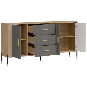 Obrazek Komoda Dante Dt07 Dąb Cremona/Szary