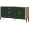 Obrazek Komoda Dante Dt07 Dąb Cremona/Zielony