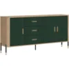 Obrazek Komoda Dante Dt07 Dąb Cremona/Zielony