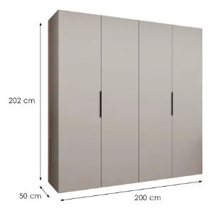 Obrazek Szafa Marbella I 200 kaszmir/czarny