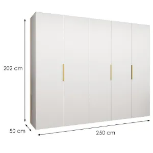 Obrazek Szafa Marbella I 250 biały/złoty
