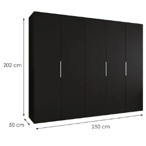 Obrazek Szafa Marbella I 250 czarny/kaszmir