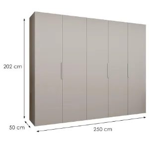 Obrazek Szafa Marbella I 250 kaszmir/srebrny